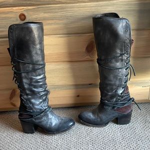 Steve Madden Freebird Coal knee high boots in black